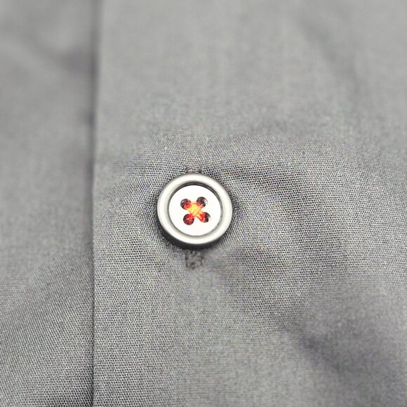 Von Dutch NWT Men's M Black Button Up Shirt Tiger Lion Graphic Denim Cuff - Picture 9 of 11